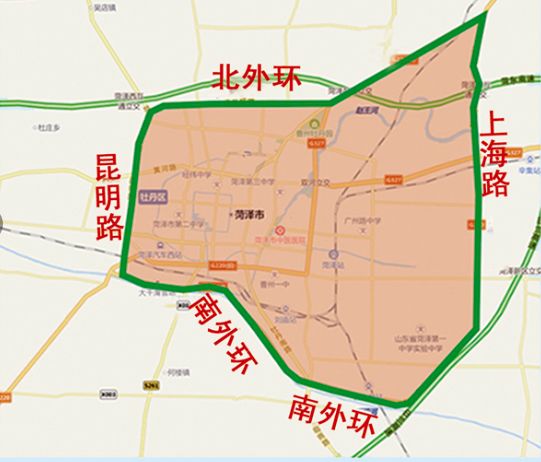 菏泽市区最新版地图展示