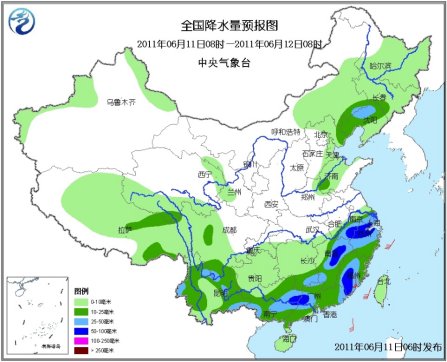 “未来三天降雨预报图”