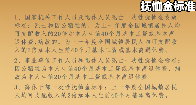 最新丧葬及抚恤金政策解读